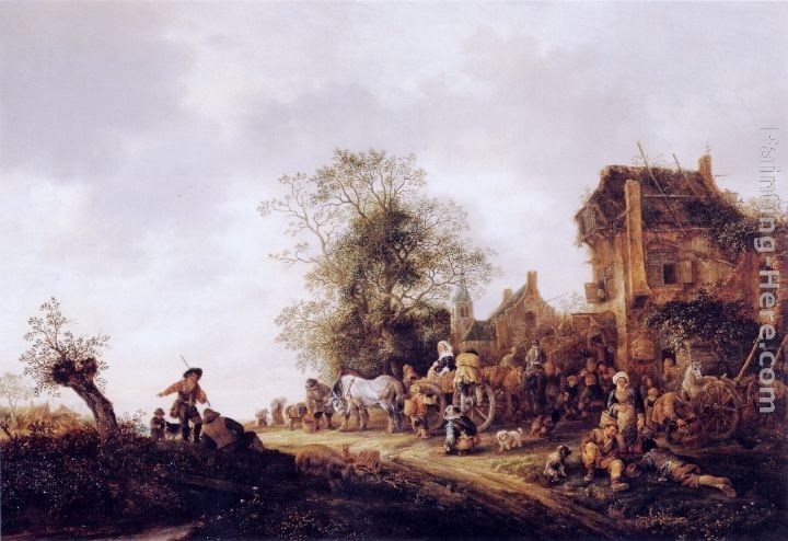 Isack van Ostade Travellers at a Country Inn